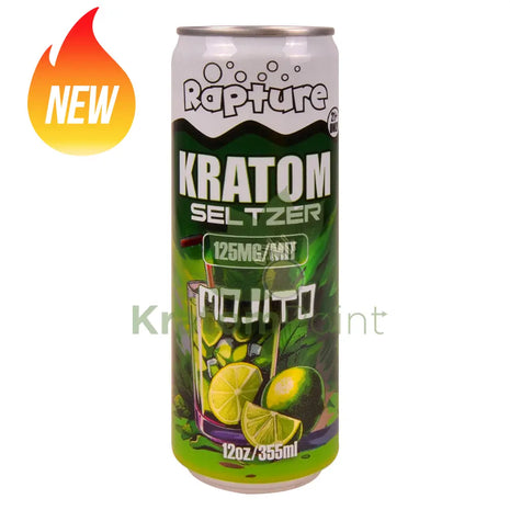 Rapture Kratom Seltzer 125mg MIT Mojito 12oz can