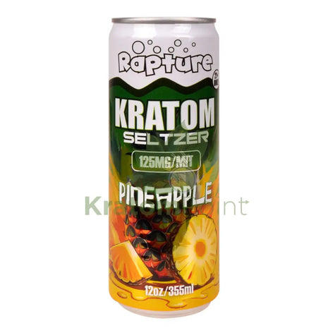 Rapture Kratom Seltzer 125mg MIT Pineapple 12oz can