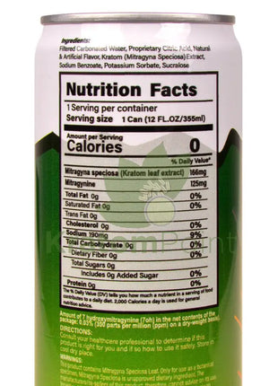 Rapture Kratom Seltzer 125mg MIT Pineapple 12oz can