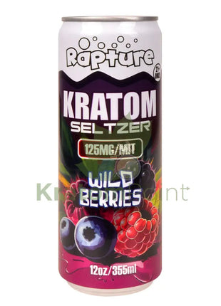 Rapture Kratom Seltzer 125mg MIT Wild Berries 12oz can