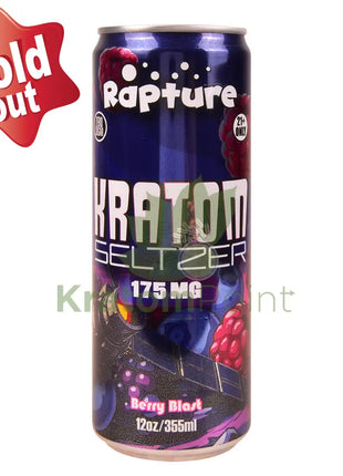 Rapture Kratom Seltzer 175mg MIT Berry Blast 12oz can