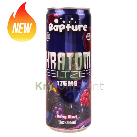Rapture Kratom Seltzer 175mg MIT Berry Blast 12oz can