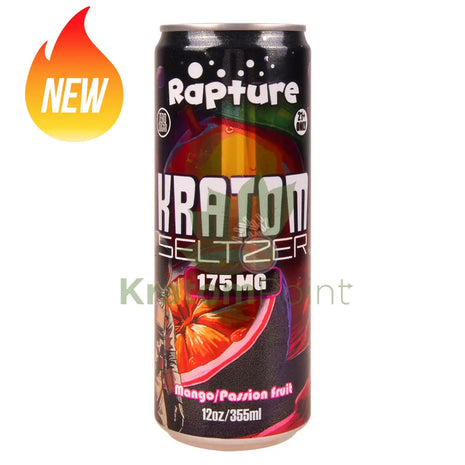 Rapture Kratom Seltzer 175mg MIT Mango Passion Fruit 12oz can