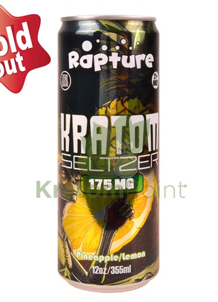 Rapture Kratom Seltzer 175mg MIT Pineapple Lemon 12oz can