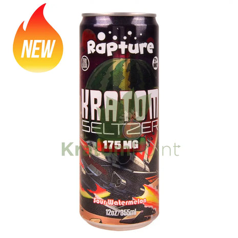 Rapture Kratom Seltzer 175mg MIT Sour Watermelon 12oz can