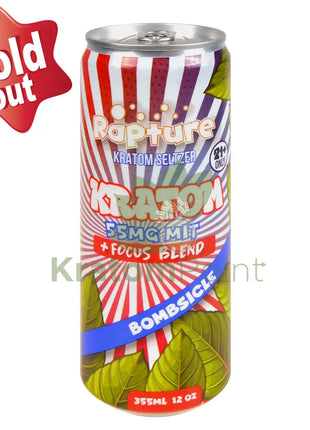 Rapture Kratom Seltzer 55mg MIT + Focus Blend Bombsicle 12oz can