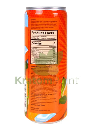 Rapture Kratom Seltzer 55mg MIT + Focus Blend Orange Ice Dream 12oz can