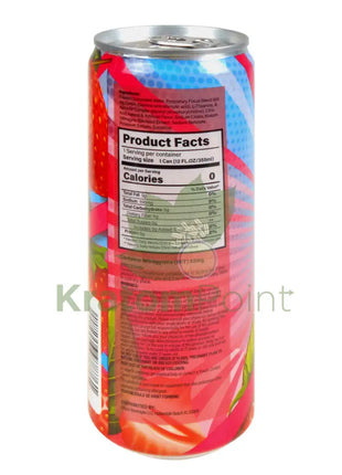 Rapture Kratom Seltzer 55mg MIT + Focus Blend Strawberry Pop 12oz can