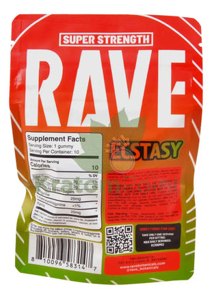 Rave Kratom Cherry Limeade Gummies Ecstasy 10 count