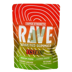 Rave Kratom Cherry Limeade Gummies Ecstasy 10 count