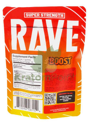 Rave Kratom Strawberry Lemonade Gummies Boost 10 count