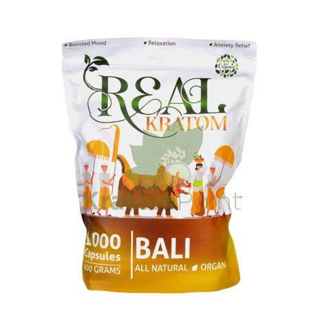 Real Kratom Bali Kratom Capsules, 1000 count