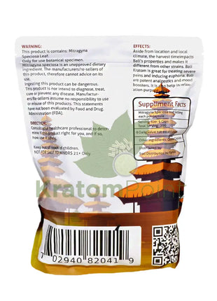 Real Kratom Bali Kratom Capsules, 1000 count-back