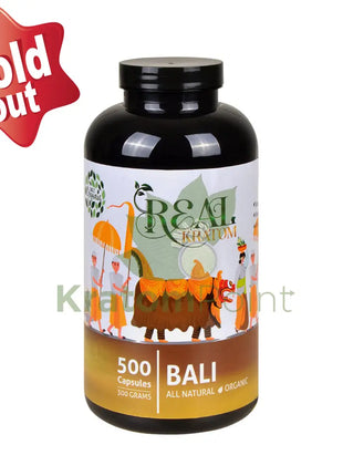 Real Kratom Bali 500 Count Kratom Capsules