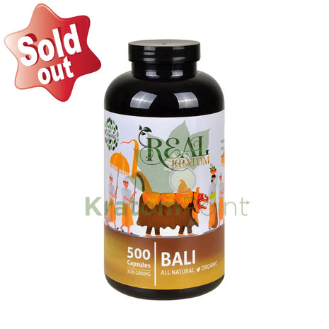 Real Kratom Bali 500 Count Kratom Capsules