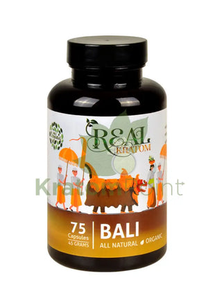 Real Kratom Bali 75 Count Kratom Capsules