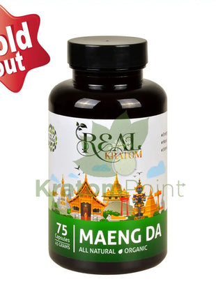 Real Kratom Maeng Da 75 Count Kratom Capsules