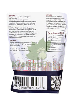 Real Kratom Malaysian Kratom Capsules, 1000 count-back