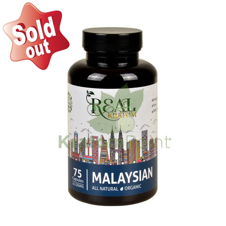 Real Kratom Malaysian 75 Count Kratom Capsules