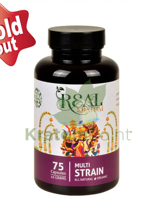 Real Kratom Multi Strain 75 Count Kratom Capsules