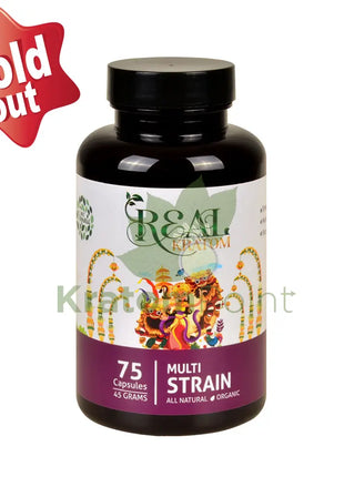 Real Kratom Multi Strain 75 Count Kratom Capsules