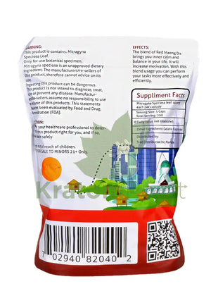 Real Kratom Red Maeng Da Kratom Capsules, 1000 count-back