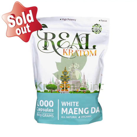 Real Kratom White Maeng Da Kratom Capsules, 1000 count