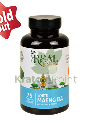 Real Kratom White Maeng Da 75 Count Kratom Capsules