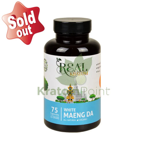 Real Kratom White Maeng Da 75 Count Kratom Capsules