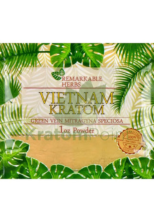Remarkable Herbs Kratom Powder 1oz Vietnam
