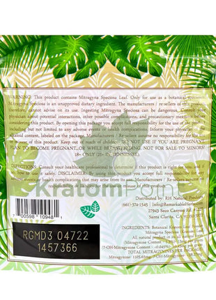 Remarkable Herbs Kratom Powder 3Oz Green Maeng Da