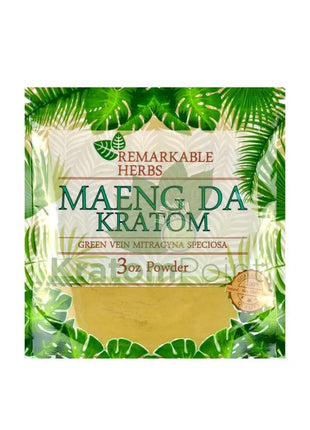 Remarkable Herbs Kratom Powder 3oz Green Maeng Da