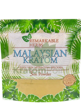 Remarkable Herbs Malaysian Kratom Powder 3oz