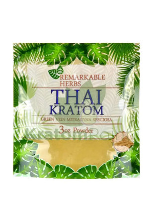 Remarkable Herbs Kratom Powder 3oz Thai