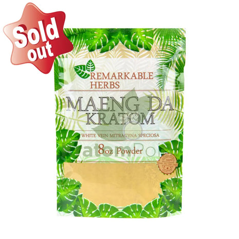 Remarkable Herbs Kratom Powder 8Oz White Maeng Da