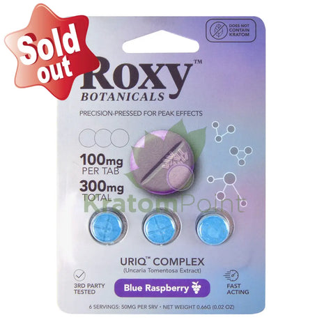 Roxy Botanicals 100mg Uriq Complex Blue Raspberry Tablets 3ct Cats claw
