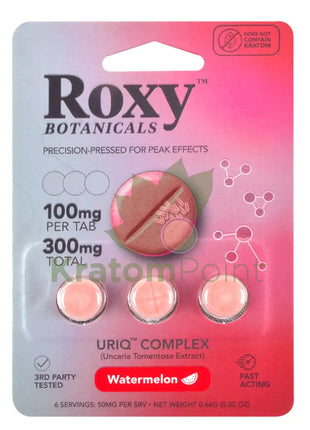 Roxy Botanicals 100mg Uriq Complex Watermelon Tablets 3ct Cats claw