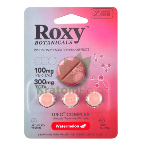 Roxy Botanicals 100mg Uriq Complex Watermelon Tablets 3ct Cats claw