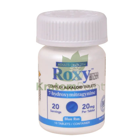 Roxy Complex Alkaloid Blue Ras Tablets 20mg 10 count Hydroxy