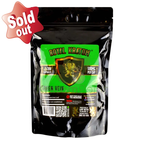 Royal Kratom Green Vein Capsules 300Ct