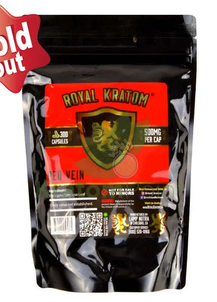 Royal Kratom Red Vein Capsules 300Ct