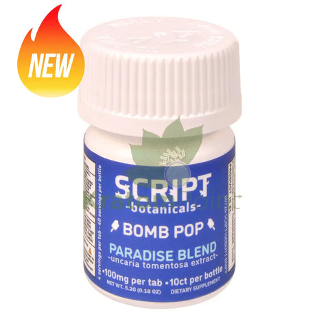 Script Botanicals Paradise Blend 100mg Bomb Pop Cats Claw Tablets 10ct - Cats claw