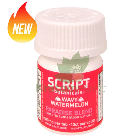 Script Botanicals Paradise Blend 100mg Wavy Watermelon Cats Claw Tablets 10ct - Cats claw
