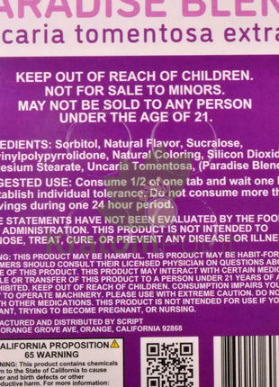Script Botanicals x Maui Labs Paradise Blend Cats Claw Berry Punch Tablets 4ct - Cats claw