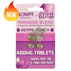 Script Botanicals x Maui Labs Paradise Blend Cats Claw Berry Punch Tablets 4ct - Cats claw