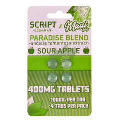 Script Botanicals x Maui Labs Paradise Blend Cats Claw Sour Apple Tablets 4ct - Cats claw