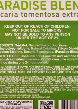 Script Botanicals x Maui Labs Paradise Blend Cats Claw Sour Apple Tablets 4ct - Cats claw
