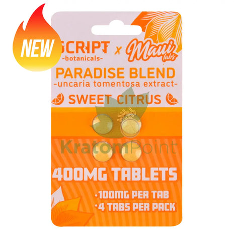 Script Botanicals x Maui Labs Paradise Blend Cats Claw Sweet Citrus Tablets 4ct - Cats claw