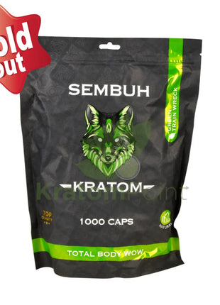 Sembuh Green Train Wreck Kratom Capsules 1000 Count