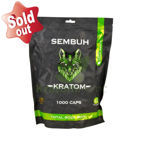 Sembuh Green Train Wreck Kratom Capsules 1000 Count